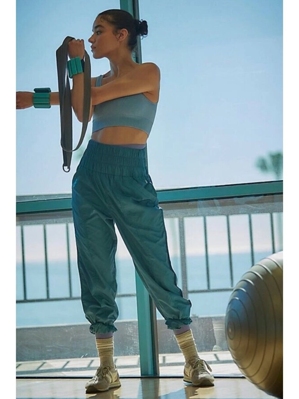 Free People FP Movement The Way Home Joggers in Coastline Teal